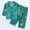Green, variant on Honeeladyy Satin Pajamas Set for Big Girls, Floral Pattern Printed Button Down Satin Long Sleeve Top and Long Pant Set Sleepwear Loungewear for Mom Boys Kids Gifts (Black,2-3 Years)