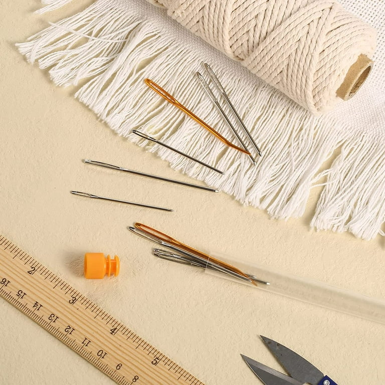 16pcs Large-Eye Blunt Needle, Plastic Bent Tapestry Needle, Stainless Steel  Yarn Knitting Needles Sewing Needles Wool Needle Hand Knitting Needle