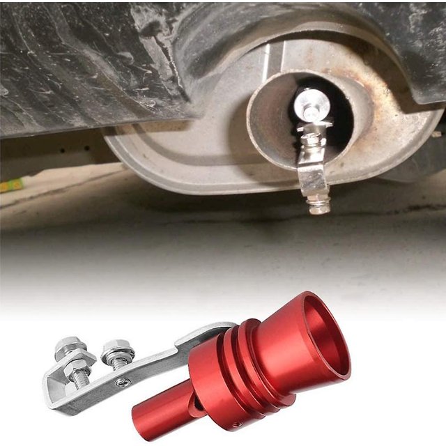 Tubo de escape Turbo Sound Whistle, Turbo Sound Whistle Silenciador de escape Tubo de cola Válvula de descarga Aluminio, Tamaño Xl, Negro/Rojo (tipo universal) ShuxiuWang 9024715399403