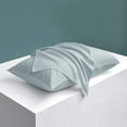 thumbnail image 4 of Zippered Satin Pillow Cases for Hair and Skin, Luxury King Hidden Zipper Pillowcases Set of 2, 20 x 36 Inches, Grey, 4 of 7