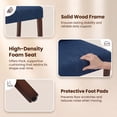 thumbnail image 4 of Upholstered Fabric Dining Chairs Set of 2 with Wood Legs, Modern Parsons Chairs with High Back for Kitchen, Dining Room, or Restaurant, Blue, 4 of 11