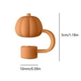 thumbnail image 3 of SLYNSHome 2Pcs Halloween Straw Covers Cap,Silicone Pumpkin Straw Topper Cute Reusable Straw Tips Lids Accessories for Halloween Party Man & Woman as Gift to Friends (Orange), 3 of 7