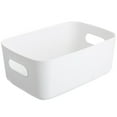 thumbnail image 2 of Grofry Storage Basket Solid Color Space-Saving Plastic Tissue Makeup Holder Home Decor White M, 2 of 8