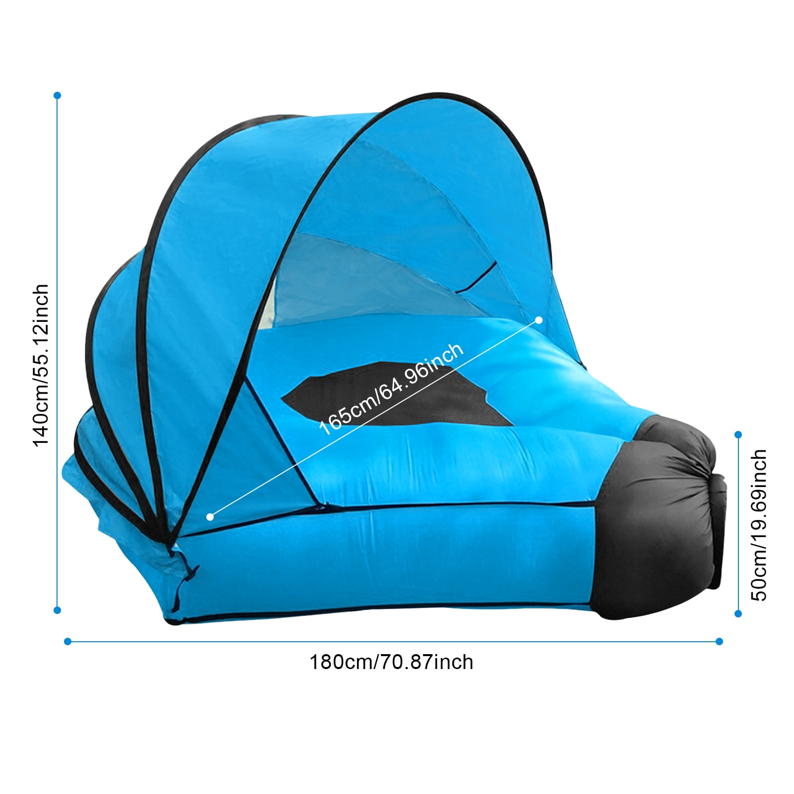 Oiur Inflatable Sofa with Canopy,Canopy Island Inflatable