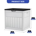thumbnail image 2 of ModFusion 30-Gallon Waterproof Resin Deck Box – Lockable Outdoor Storage for Patios & Cushions, Light Gray, 2 of 6