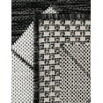 thumbnail image 6 of Unique Loom Outdoor Modern Collection Area Rug - Chaya (2' x 3' 1" Rectangle Black and White), 6 of 6