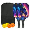 thumbnail image 1 of Uxcell Pickleball Paddles Set, Light Fiberglass Pickleball Set Red Blue Purple, 1 of 7
