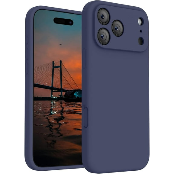 Magnetic for iPhone 17 Pro Max Case, Compatible with MagSafe, [Integrated Silicone Camera Control Button] [Camera Protection] Anti-Scratch Microfiber Lining Phone Case, 6.9", Navy Blue