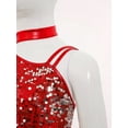 thumbnail image 6 of Doomiva Kids Girls Sparkly Gymnastics Leotard Latin Jazz Ballet Dance Mesh Tutu Skirted Jumpsuit Ballerina Outfit Red 16, 6 of 7