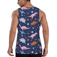 thumbnail image 3 of Haiem Dinosaur Men Workout Tank Top Gym Bodybuilding Sleeveless Muscle T Shirts Athletic Tank Breathable Workout Shirt-X-Large, 3 of 9