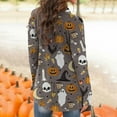 thumbnail image 6 of Women Halloween Cardigan Fashionable Pumpkin Animal Cat Printing Jacket Long Sleeve Coat Female Autumn Winter Clothes, 6 of 6