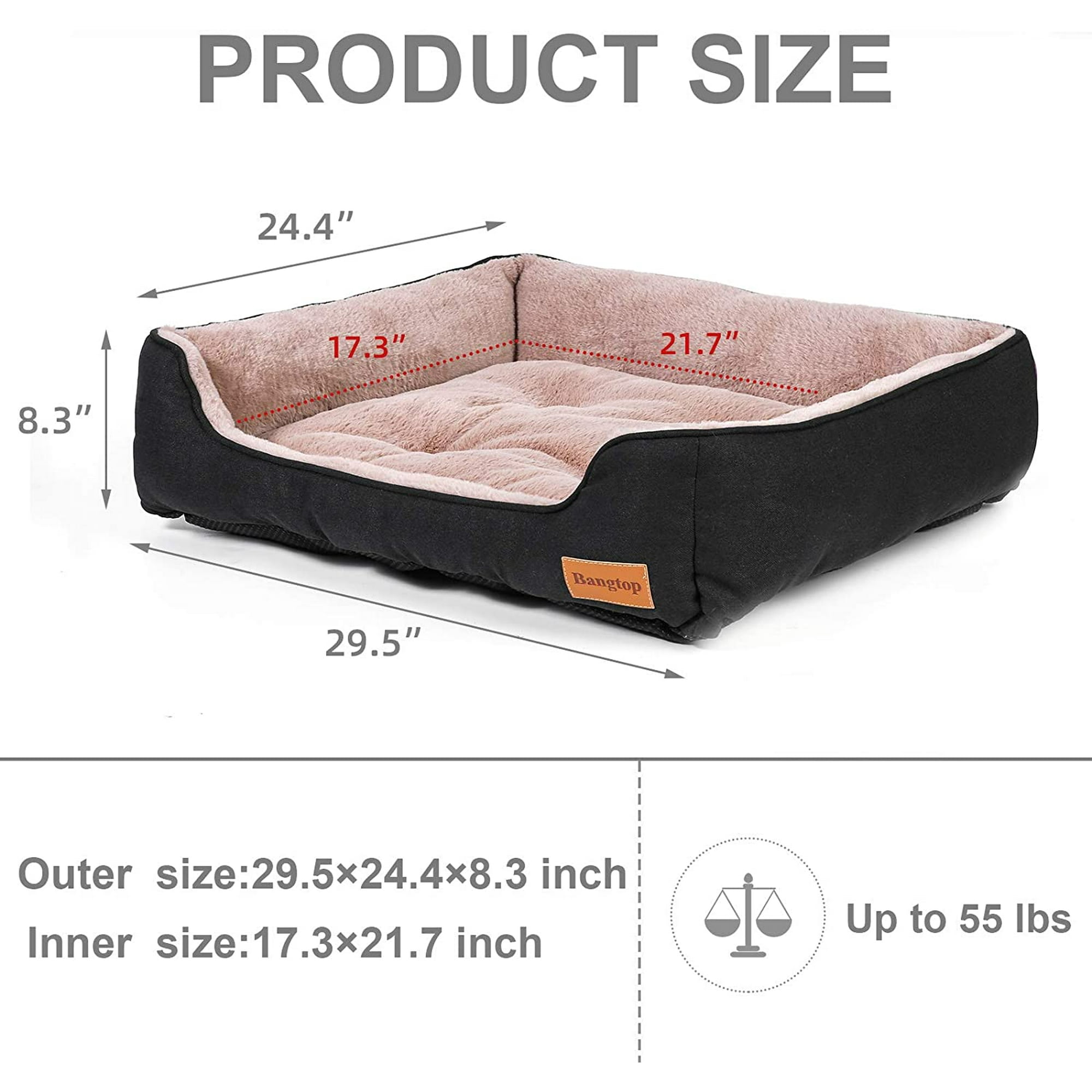 Iguohao Bangtop Dog Bed Medium Dogs Durable Dog Couch Pet Bed Machine Washable Calming Cat Bed For Most Of Cats 16.14 X 11.41 X 4.33 Inches