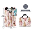 thumbnail image 2 of Yayeee Freestanding Laundry Hamper with Handle Collapsible Large Storage Basket for Clothes, Pink Ice Cream Pattern, 2 of 7