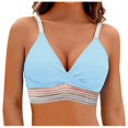 thumbnail image 4 of Traje de Baño de Color Sólido de las Mujeres, Impreso Conservador Plisado una Pieza con Cuello en V para la Playa Y la Piscina, Conjunto de Trajes de Baño de Verano Sexy, 4 of 6