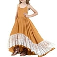 thumbnail image 1 of EnJoCho Robe Maxi pour Filles à Volants Fluide Boho Robes d'Été Décontractées Robe Longue Sans Manches Col Rond Décontractée Tendance 2025, 1 of 7