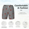 thumbnail image 5 of Balery Ladybugs on Black and White Striped Mens Swim Trunks Swim Shorts for Men Quick Dry Inseam Beach Shorts with Compression Liner Pocket-X-Large, 5 of 9