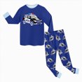 thumbnail image 6 of NOLDARES 2 Piece Toddler Baby Boy Fall Winter Clothes Long Sleeve Sweatshirt Tops Elastic Waist Pants Cute Print Outfits Clothing Set(Blue,2-3 Y), 6 of 6
