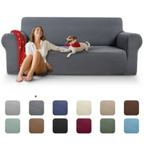 Sanmadrola Couch Covers for Dogs 100% Waterproof Sofa Covers Washable Non Slip Couch Covers Stretchable Machine Washable for Dogs Kids Pets, Dark Gray, Sofa