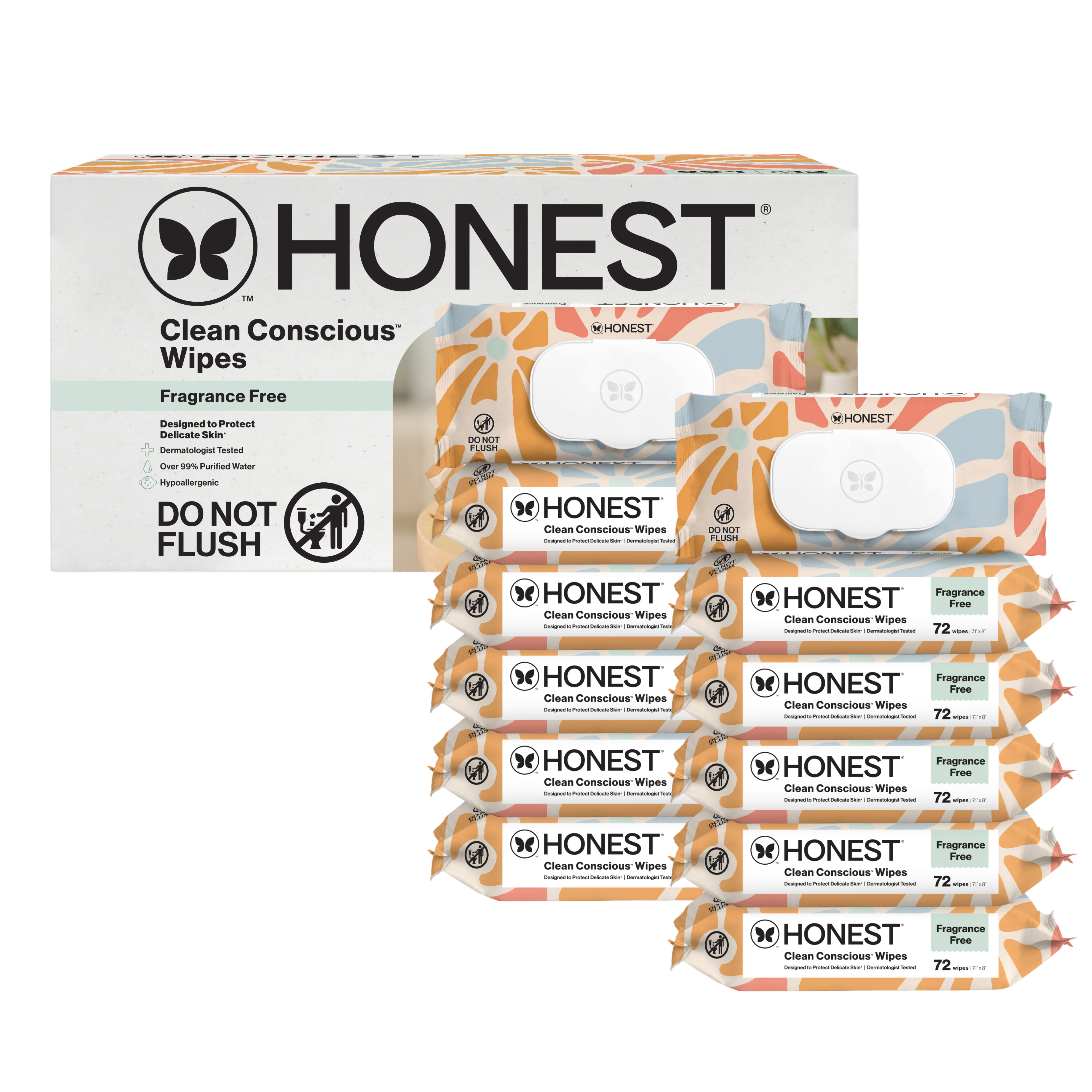 Honest Company Clean Conscious Wipes, Sunburst, 864 Count photo 1
