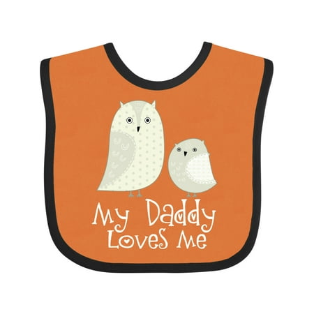 

Inktastic Daddy Loves Me Owl Gift Baby Boy or Baby Girl Bib