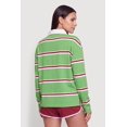 thumbnail image 4 of Women's Striped Long Sleeve Polo Top, 4 of 4