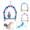 thumbnail image 4 of Wooden For Perching Birdwatching Foot And Cage Accessory And Home Decor With Colorful Beads And Bells, 4 of 5