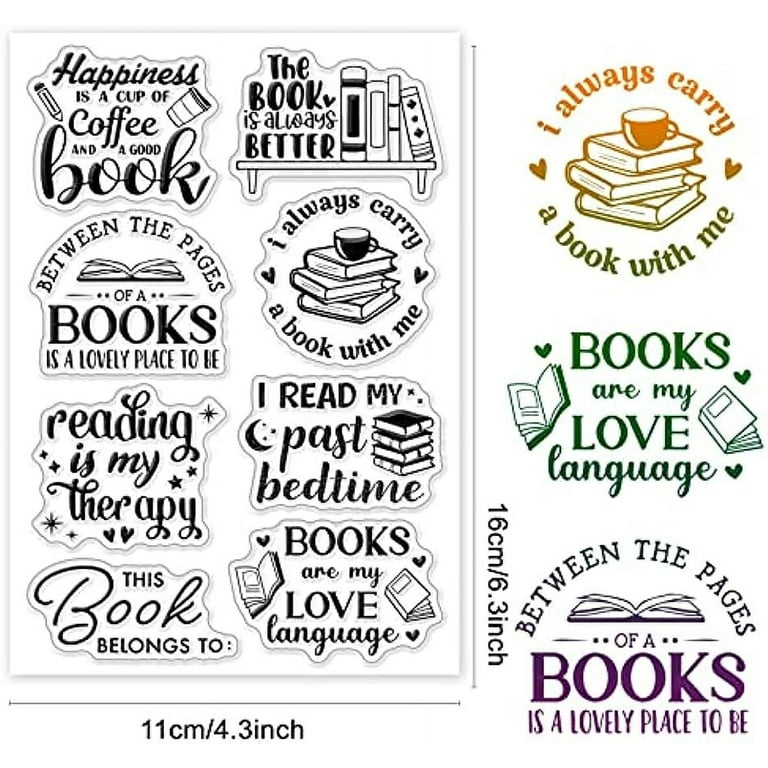 Dark Academia Background Clear Stamps Dark Academia Clear Rubber Stamps Silicone Clear Stamps for Card Making Rubber Stamps for Crafting Paper DIY