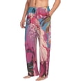 thumbnail image 6 of Salouo Pink Parrot Tropical Blossoms Print Pajama Pants for Men, Lounge Pants Elastic Waistband Casual Men's sleepwear Loungewear Sleep Pajama Pant -, 6 of 7
