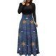 thumbnail image 1 of Vestidos de Navidad Para Mujer Estampado de Manga Larga Cuello Redondo Vestido Largo Playa Casual Maxi Sundress Odeerbi ODB202930, 1 of 6