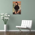 thumbnail image 5 of Amedeo Modigliani Print Painting Dark Young Woman Seated by A Bed Picture Print Canvas Poster Wall Paint Art Posters Decor Modern Home Artworks Gift 16x24inch(40x60cm), 5 of 6