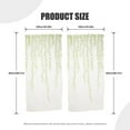 thumbnail image 3 of 2 Pieces Willow Voile Curtains Cute Green Sheers Leaf Curtain Tulle Vine Window Curtains Nursery Green Sheers Ivy Pretty Curtain for Kids Living Room Bedroom Window Door Balcony (82''L x 39" W), 3 of 8