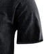 thumbnail image 4 of Camisas de Manga Corta de los Hombres de Color Sólido Casual de Pie Cuello de Bolsillo para el Verano, 4 of 4