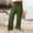 Army Green women wide leg pants with pockets a1, variant on Women's Wide Leg Elastic Waist Pants with Pockets Solid Casual Long Trousers Lounge Beach Work Wear Fashion Summer Clothes, Mint Green S
