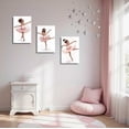 thumbnail image 4 of ZHONGYUTONG Black Ballerina Wall Art Pink Nursery Pictures Set of 3 Black Girl Posters African American Canvas Prints Ballet Dancer Paintings for Girls Bedroom Room Decor (11.00" x 14.00" x 3PCS), 4 of 5