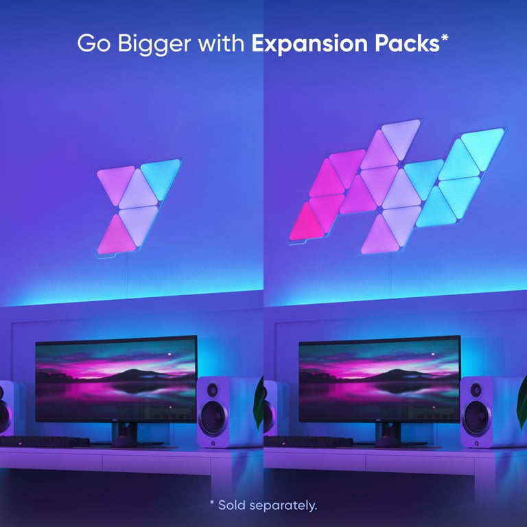 Nanoleaf Shapes Triangles Smarter Kit, 5PK Indoor Modern Modular