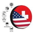 thumbnail image 4 of Naloa USA Switzerland PVC Leather Spare Tire Wheel Cover for Car Truck SUV Camper Trailer Universal Fit many size15 inch, 4 of 6