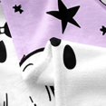 thumbnail image 5 of Happy Halloween Throw Blanket Twin 60x80 Cartoon Hand Drawn Style Ghost Bed Blanket for Kids Boys Girls Teens Cute Wild Animal Bat Candle Stars Graffiti Flannel Blanket for Party, 5 of 6
