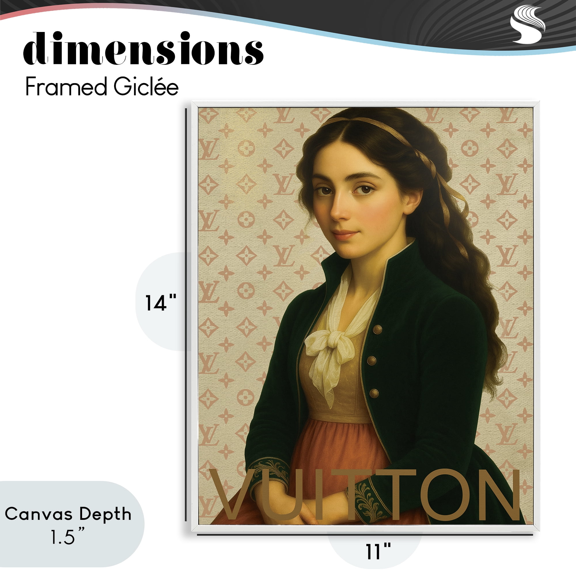 Stupell Industries Glam Gentlewoman in Spring White Framed Giclee Art, design by Grotto Studios