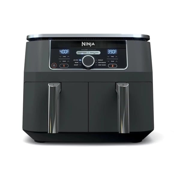 Reacondicionado Air Fryer Ninja AD150 Foodi, 8 cuartos de galón, 6 en 1, DualZone, negra