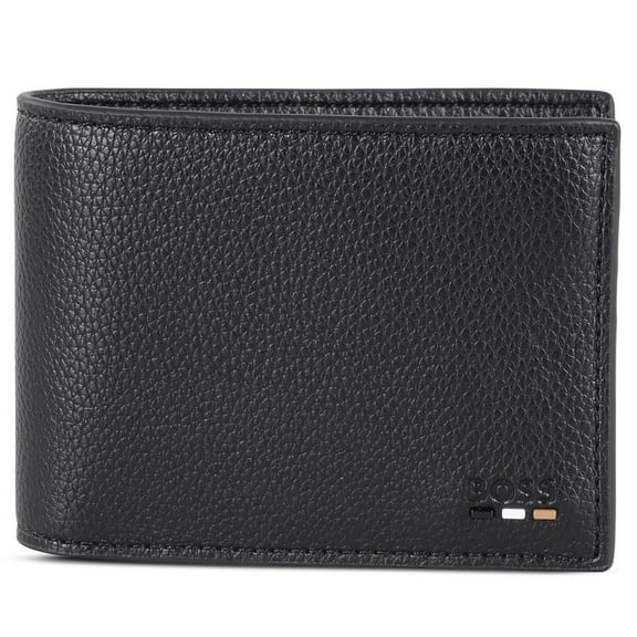 Hugo Boss Men's Ray 6 Card Bifold Leather Wallet, Black