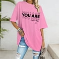 thumbnail image 5 of adaychics You Are Enough Tshirt Women Crew Neck Summer Short Sleeve Tees Casual Loose Fit Cotton Tops for Party Daily, 5 of 7