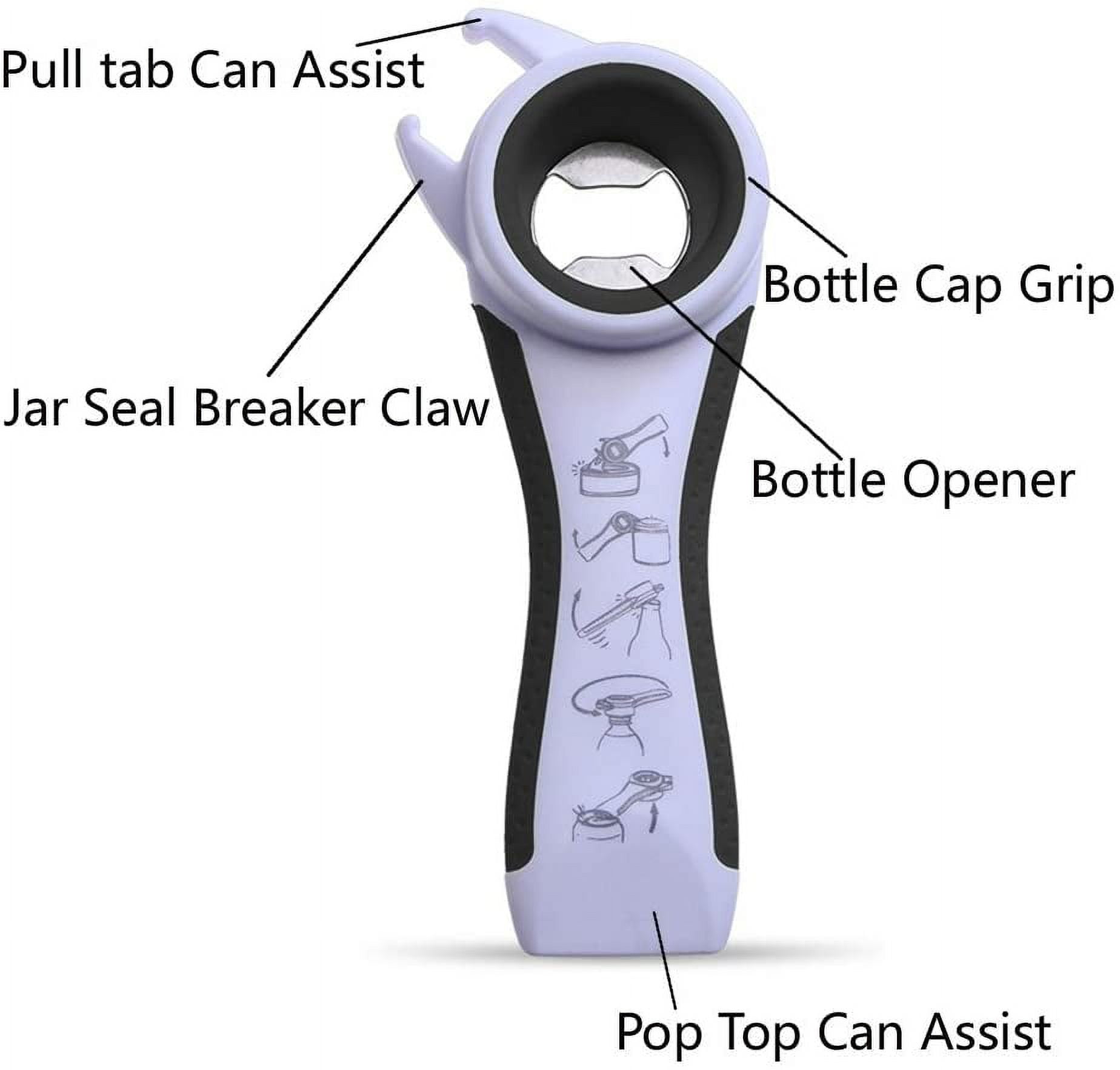Bottle Oponer, 5in1 Multi-function Bottle Jar Opener, Can Container Opener,  Twist Anti-slip Lid Opener Tool, Jar Opener For Weak Hands, Can Opener For  Seniors, Rubber Grip Bottle Opener, Jar Opener For Seniors