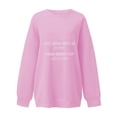 thumbnail image 4 of Jinhomg Novelty Sweatshirt for Women 2026 Trendy Letter Print Casual Tops Oversized Comfy Long Sleeve Drop Shoulder Pullover Ladies Cute Gift Pink XXL, 4 of 6