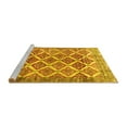 thumbnail image 2 of Ahgly Company Machine Washable Indoor Square Persian Yellow Traditional Area Rugs, 4' Square, 2 of 4