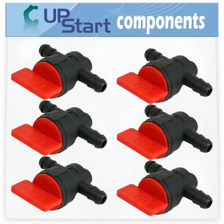 6-Pack 698183 Fuel Shut Off Valve Replacement for Briggs & Stratton 21B807-0113-B1 Engine - Compatible with 494768 Fuel Cut Off Shut Off Valve