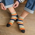 thumbnail image 3 of Pofeuu Colorful Pastel Stripes Print 30cm Socks, Adult Running Hiking Socks for Youth and Adult, 3 of 7