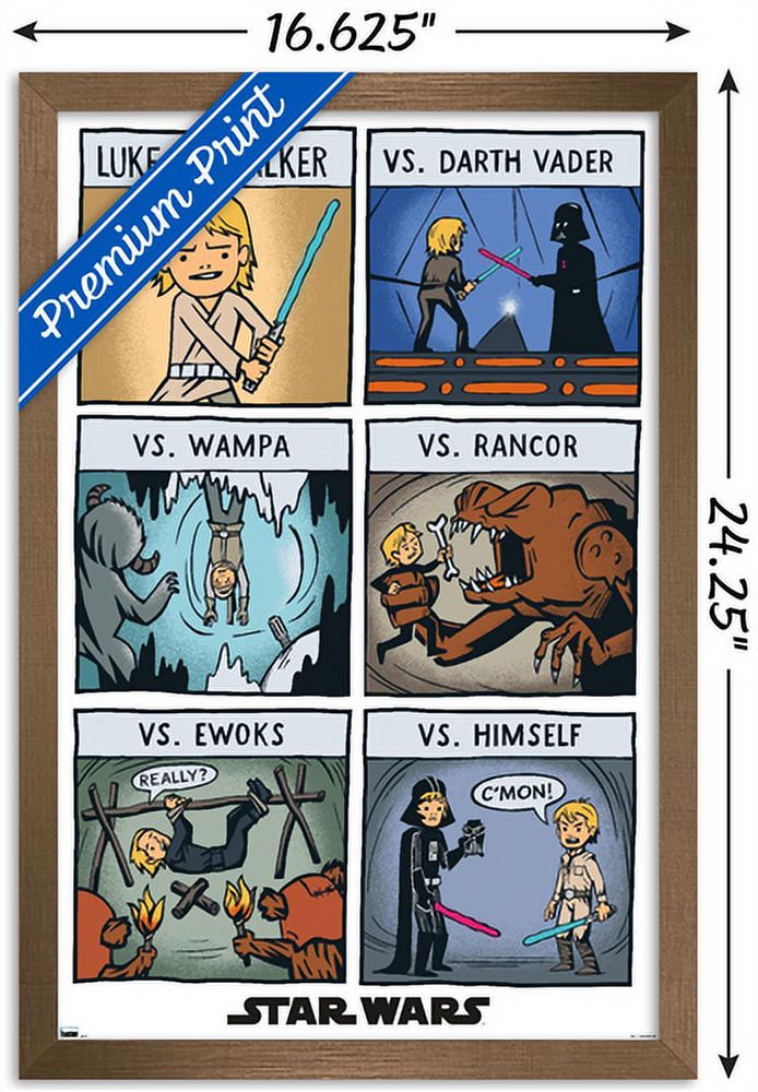 Star Wars: Return of the Jedi - Comic Panels Wall Poster, 14.725" x 22.375", Framed