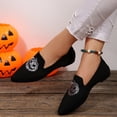 thumbnail image 2 of Women's Fashion Halloween Ballet Flats Pointed Toe Embroidery Knit Loafers Breathable Casual Dressy Shoes, 2 of 7