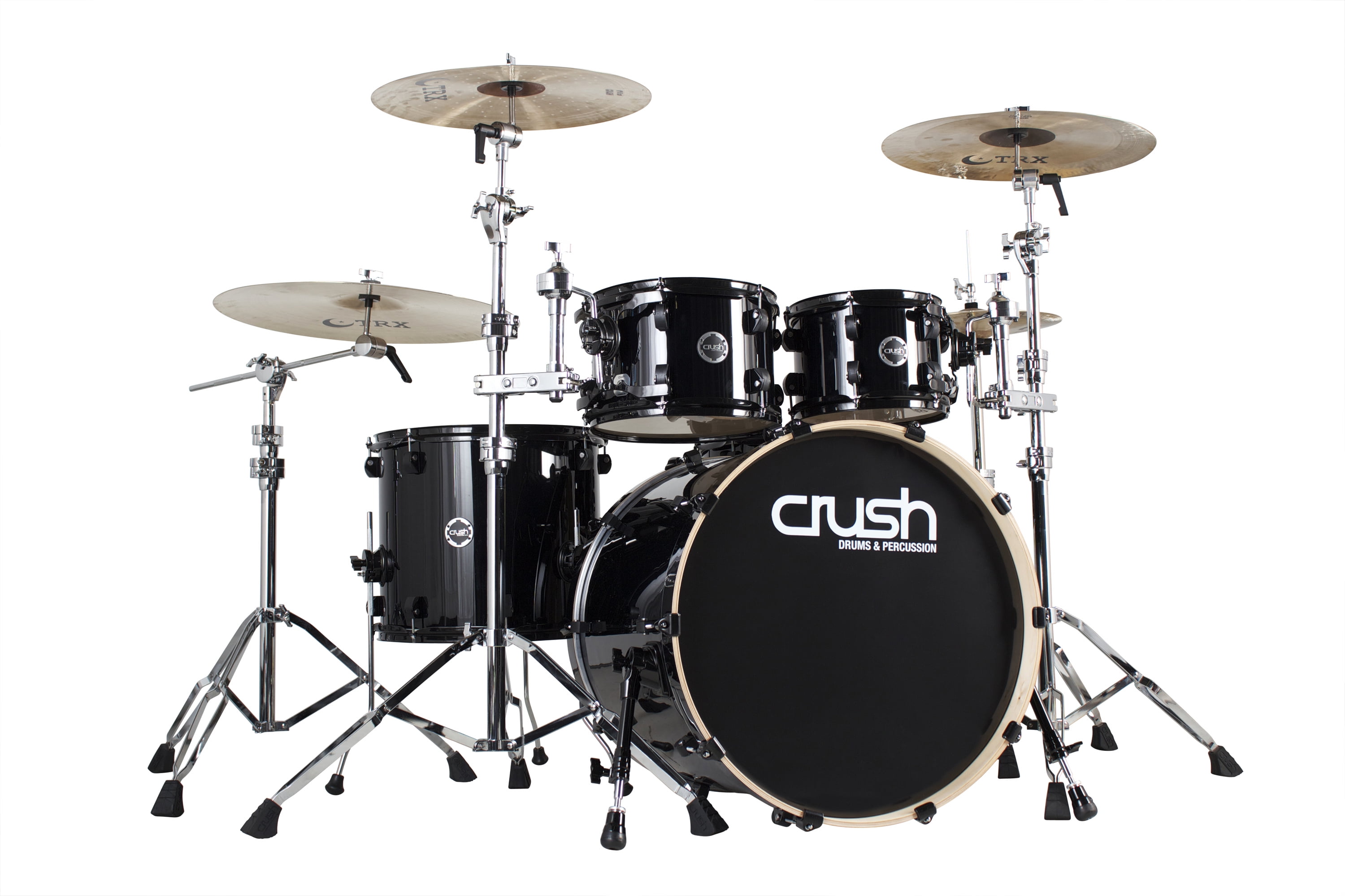 Crush Drums Chameleon Complete 5 Piece Drum Set in Black CCB520900