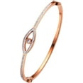 thumbnail image 4 of Small Size Stainless Steel Evil Eye of Gold Cocktail Party Bangle Bracelet, 4 of 4